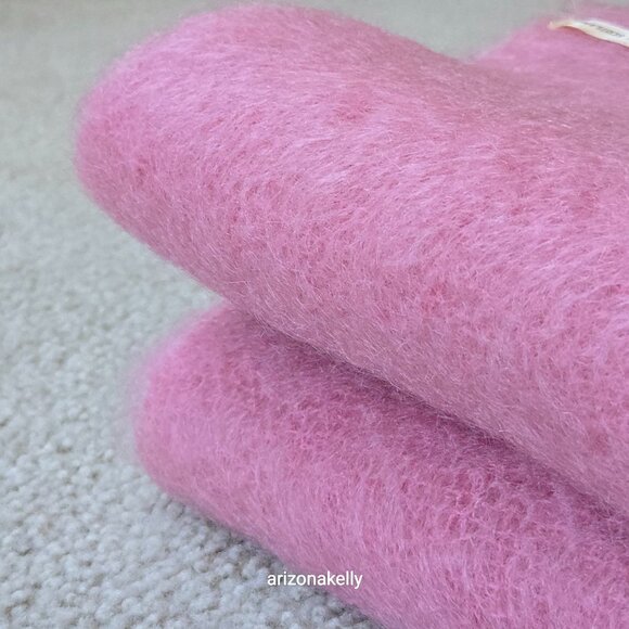 NWOT Mohair Scarf Cotton Candy Spun Sugar Candy Floss Fairy Floss Pink - Picture 16 of 16